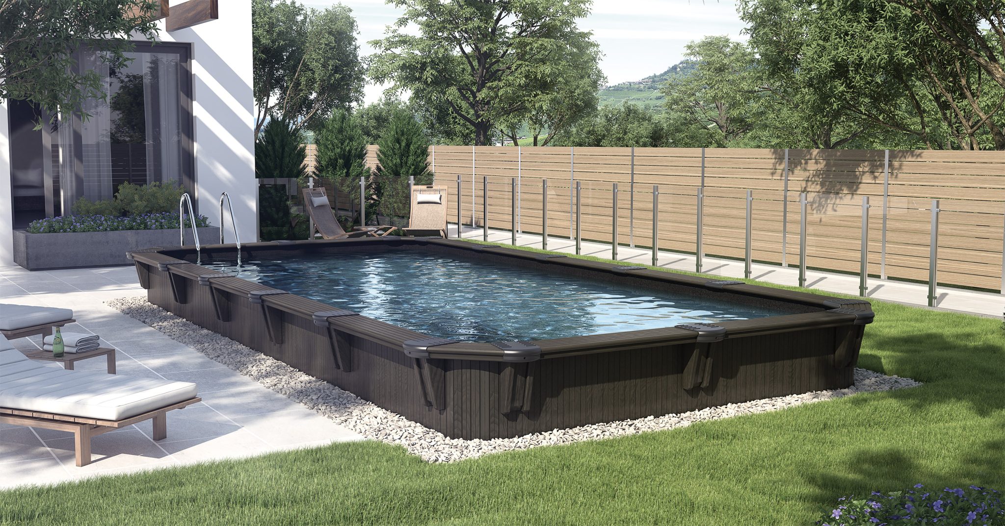 Samoa semi-inground pool | Sima Pools & Spas